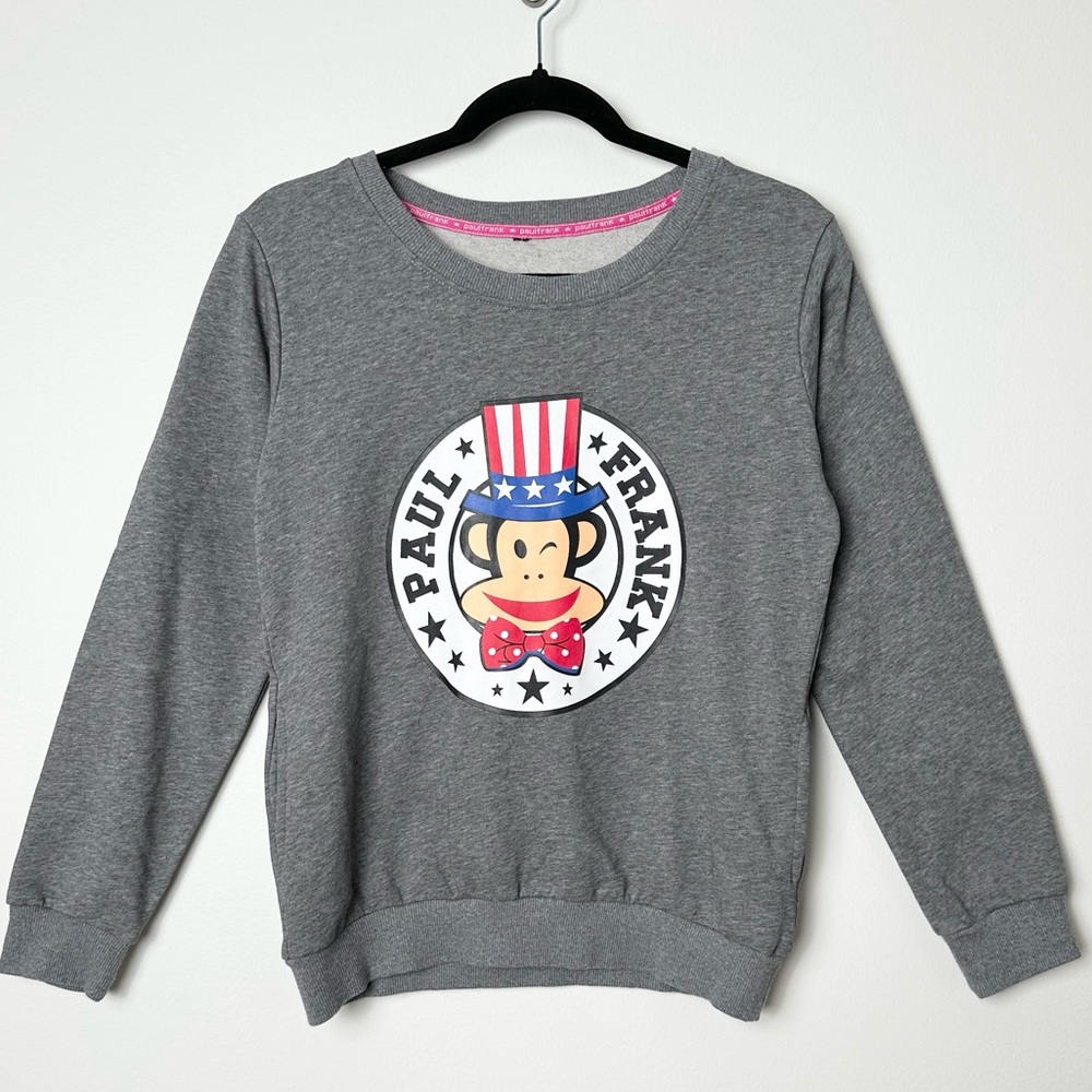 Paul Frank President Winking Frank Julius Monkey Graphic Crewneck Sweatshirt